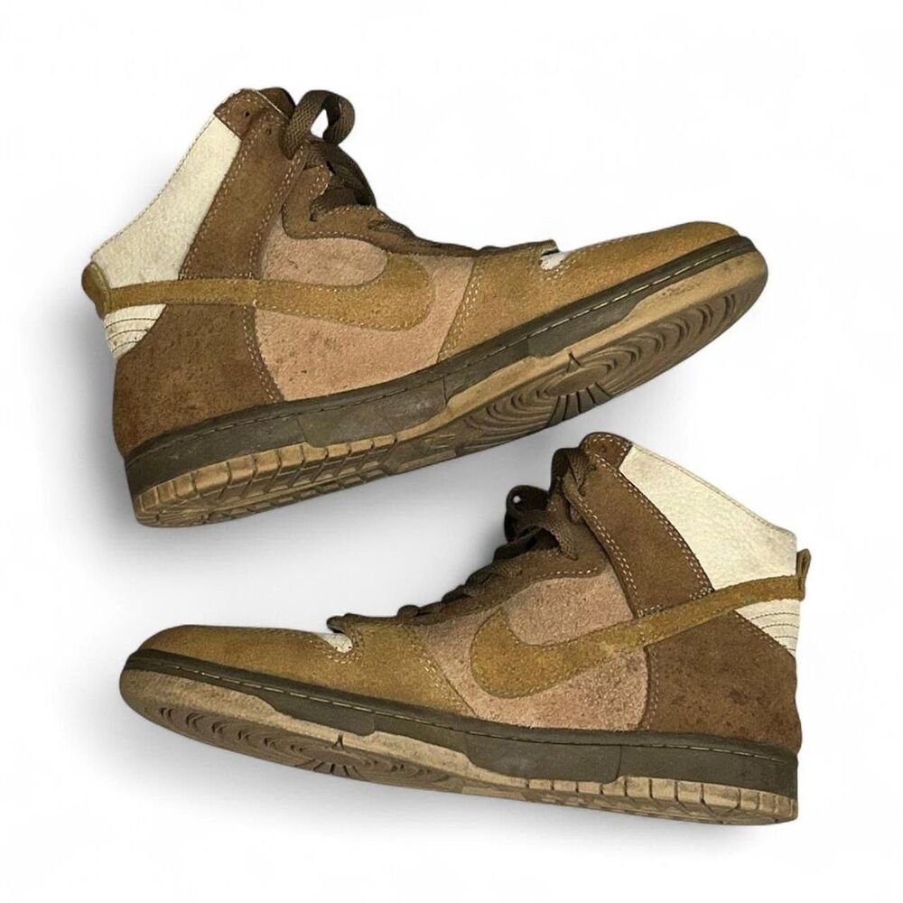 Vintage Nike Dunk High Top NL Considered 2005 Curry Brown Tan Vtg Mens Size 9
